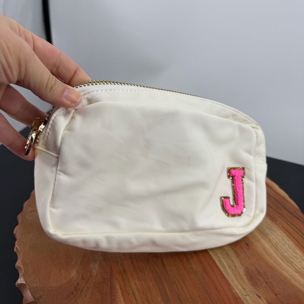 Stoney clover Lane pouch “J” white bag